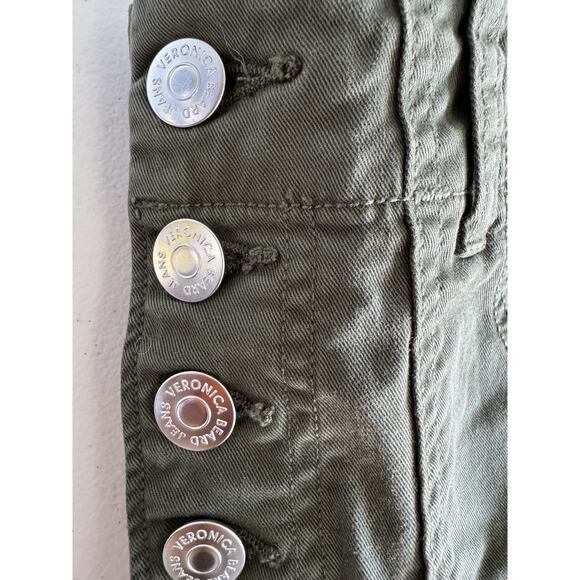 Veronica Beard Arya Strait Highrise 27 Green - Picture 6 of 9